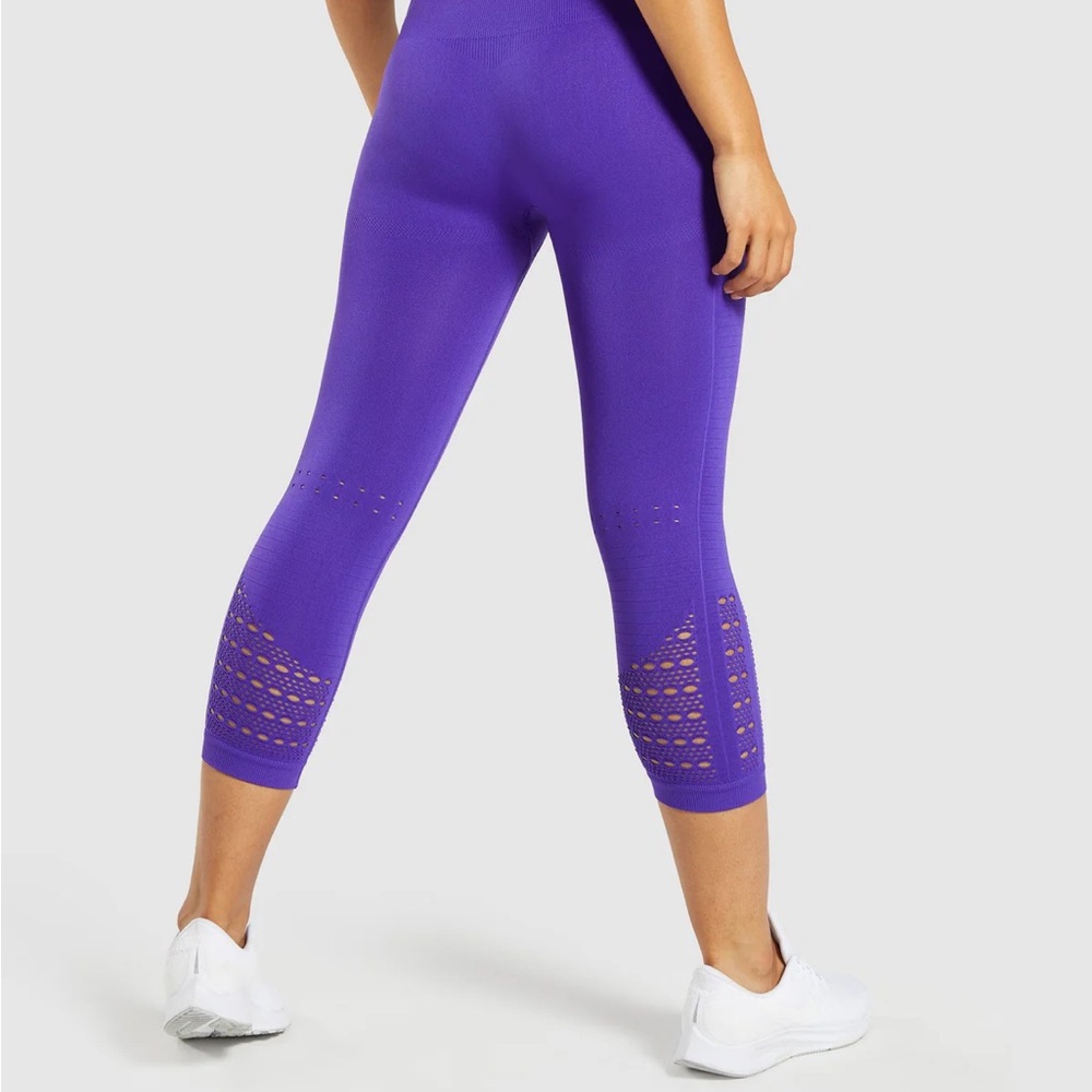 Gymshark ENERGY+ SEAMLESS CROPPED LEGGINGS Purple